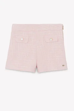 Tartine et Chocolat Short Rose poudré tweed|Enfant Shorts - Jupes