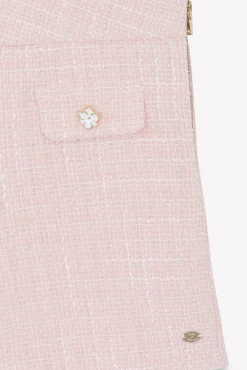 Tartine et Chocolat Short Rose poudré tweed|Enfant Shorts - Jupes