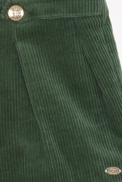 Tartine et Chocolat Short Vert de gris velours|Enfant Shorts - Jupes