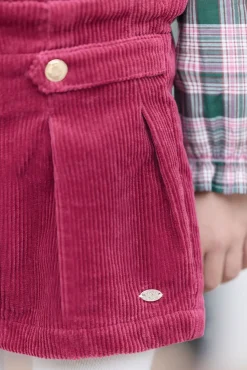 Tartine et Chocolat Short Magenta velours|Enfant Shorts - Jupes