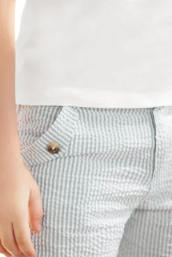 Tartine et Chocolat Short Emeraude rayures|Enfant Pantalons - Shorts