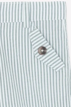 Tartine et Chocolat Short Emeraude rayures|Enfant Pantalons - Shorts
