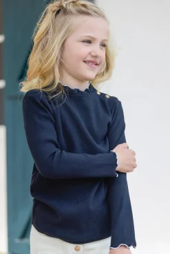 Tartine et Chocolat Sous-pull Marine col cheminé|Enfant T-Shirts - Blouses