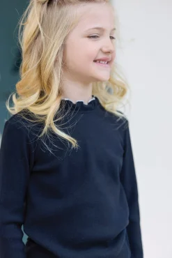 Tartine et Chocolat Sous-pull Marine col cheminé|Enfant T-Shirts - Blouses