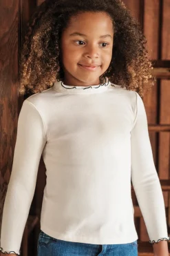 Tartine et Chocolat Sous-pull Ecru col cheminé|Enfant T-Shirts - Blouses