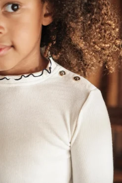 Tartine et Chocolat Sous-pull Ecru col cheminé|Enfant T-Shirts - Blouses