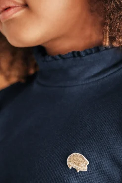 Tartine et Chocolat Sous-pull Marine écusson hérisson|Enfant T-Shirts - Blouses