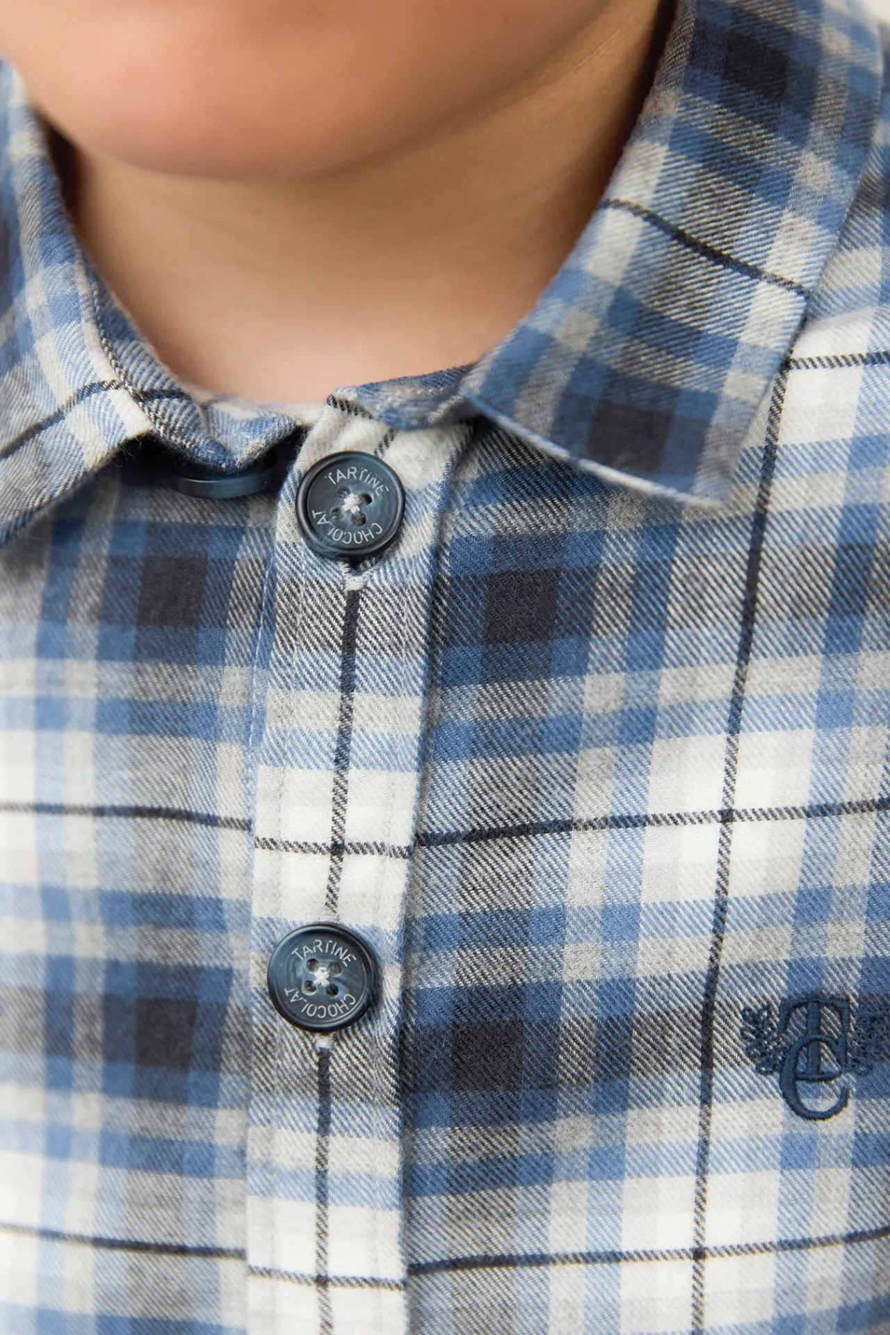 Tartine et Chocolat Surchemise Gris moyen flanelle|Enfant Chemises