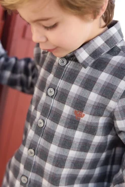 Tartine et Chocolat Surchemise Gris moyen chiné carreaux|Enfant Chemises