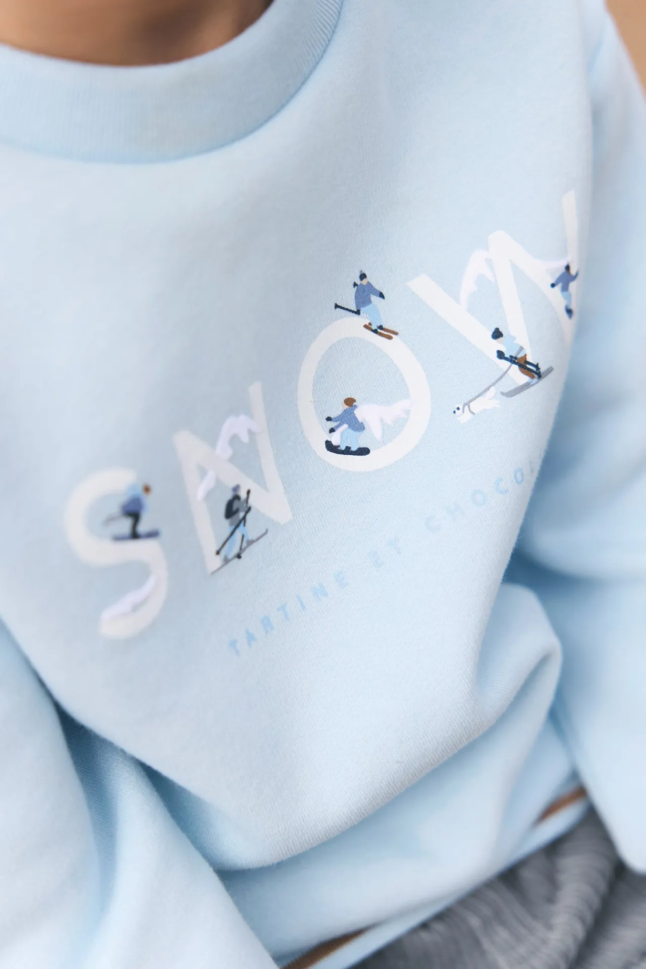 Tartine et Chocolat Sweat Bleu glacier snow|Enfant Pulls - Gilets - Sweats