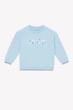 Tartine et Chocolat Sweat Bleu glacier snow|Enfant Pulls - Gilets - Sweats