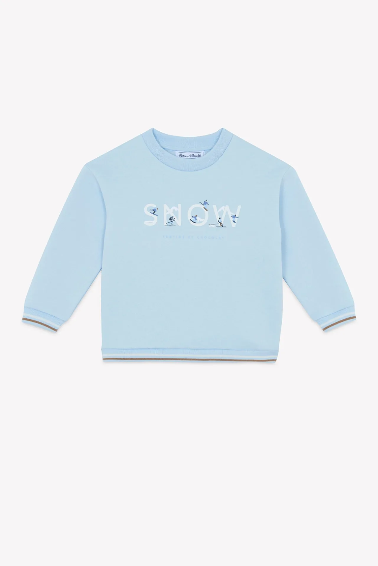 Tartine et Chocolat Sweat Bleu glacier snow|Enfant Pulls - Gilets - Sweats