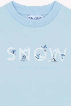 Tartine et Chocolat Sweat Bleu glacier snow|Enfant Pulls - Gilets - Sweats