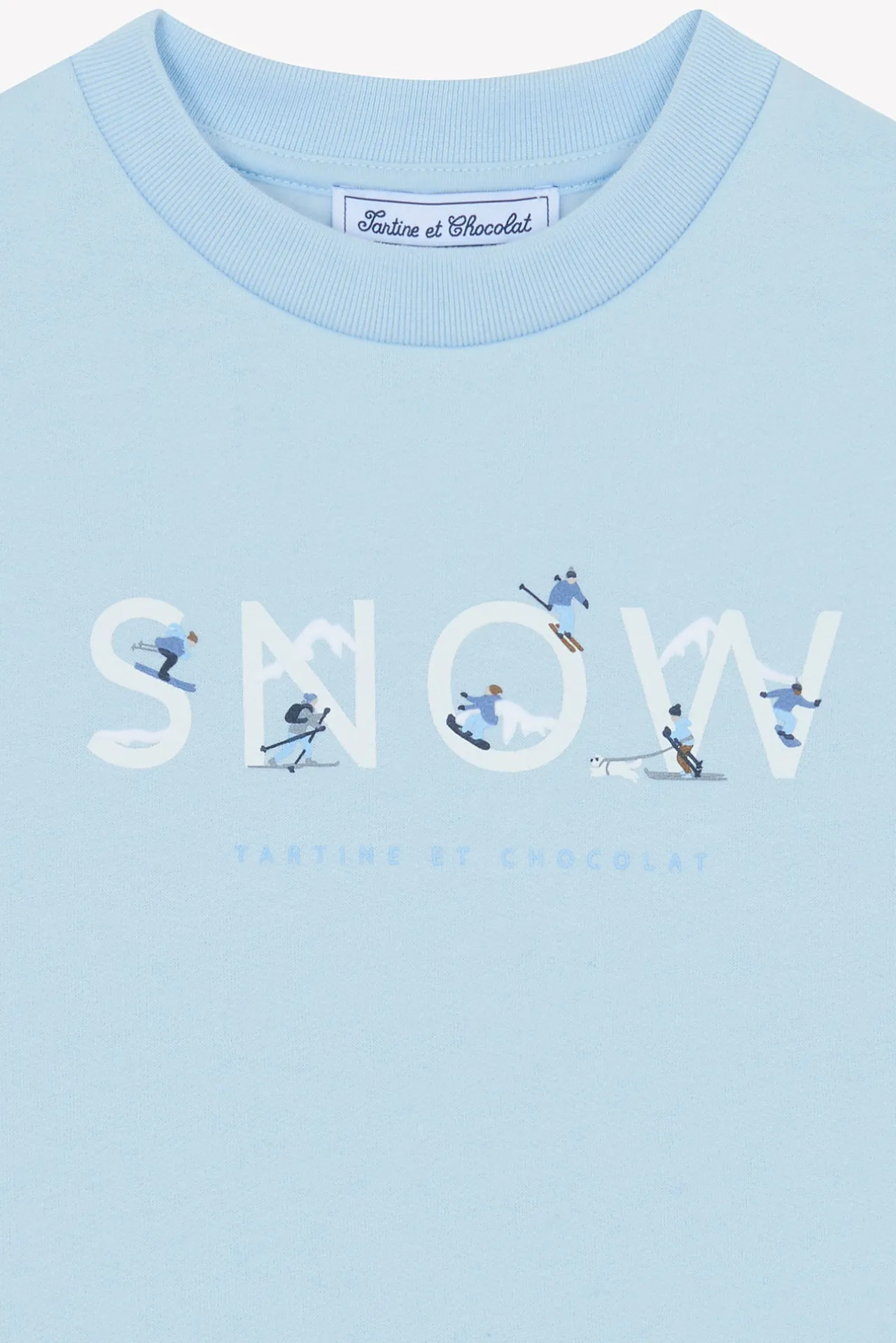 Tartine et Chocolat Sweat Bleu glacier snow|Enfant Pulls - Gilets - Sweats