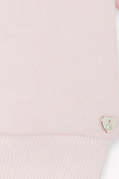 Tartine et Chocolat Sweat Rose poudré illustration fleurs|Enfant Cardigans - Pulls - Sweats