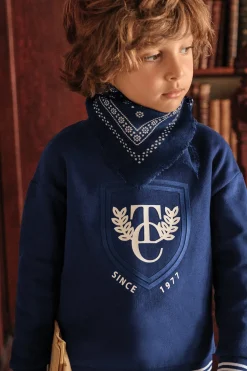 Tartine et Chocolat Sweat Marine écusson TC|Enfant Pulls - Gilets - Sweats