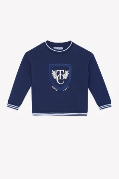 Tartine et Chocolat Sweat Marine écusson TC|Enfant Pulls - Gilets - Sweats