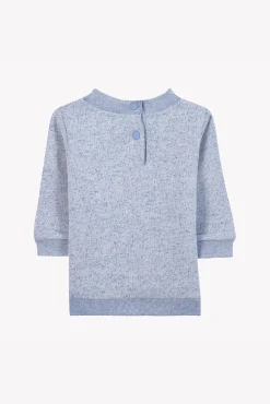 Tartine et Chocolat Sweat Bleu grisé illustration robot| Pulls - Gilets - Sweats
