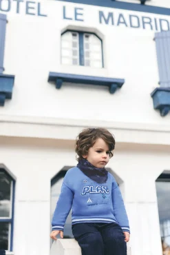 Tartine et Chocolat Sweat Bleu électrique play| Pulls - Gilets - Sweats
