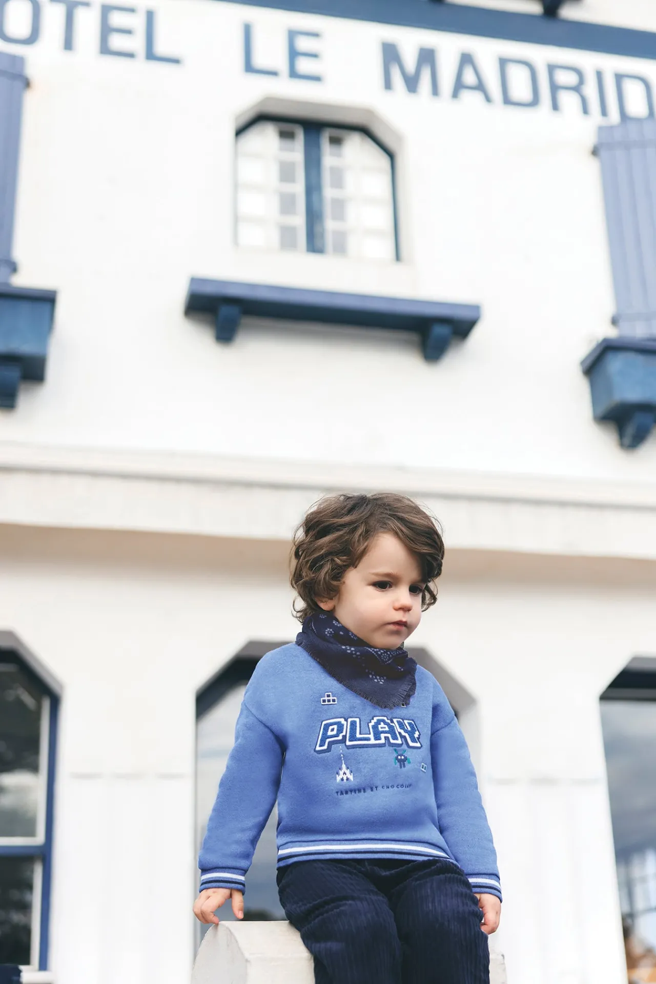 Tartine et Chocolat Sweat Bleu électrique play| Pulls - Gilets - Sweats