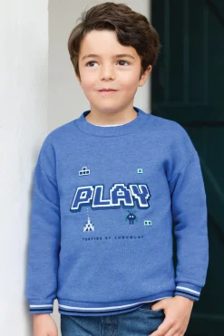 Tartine et Chocolat Sweat Bleu électrique play|Enfant Pulls - Gilets - Sweats