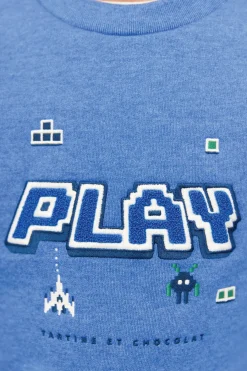 Tartine et Chocolat Sweat Bleu électrique play|Enfant Pulls - Gilets - Sweats