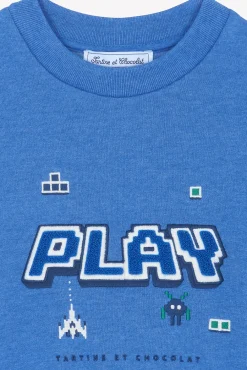 Tartine et Chocolat Sweat Bleu électrique play|Enfant Pulls - Gilets - Sweats