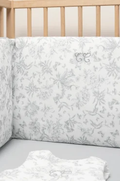 Tartine et Chocolat Tour de lit Imprimé inspiration toile de jouy gris| Toile De Jouy Gris|Gigoteuses - Linges De Lit