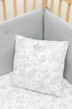 Tartine et Chocolat Tour de lit Imprimé inspiration toile de jouy gris| Toile De Jouy Gris|Gigoteuses - Linges De Lit