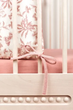 Tartine et Chocolat Tour de lit Imprimé inspiration Toile de Jouy rose| Toile De Jouy Rose|Gigoteuses - Linges De Lit