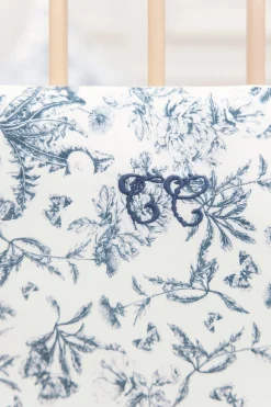 Tartine et Chocolat Tour de lit Imprimé inspiration toile de jouy bleu| Toile De Jouy Bleu|Gigoteuses - Linges De Lit