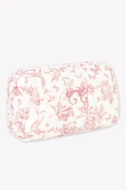 Tartine et Chocolat Trousse de toilette Imprimé inspiration Toile de Jouy rose| Toile De Jouy Rose|Linges - Accessoires De Bain