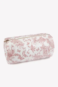 Tartine et Chocolat Trousse de toilette toile enduite Imprimé inspiration Toile de Jouy rose| Toile De Jouy Rose|Linges - Accessoires De Bain