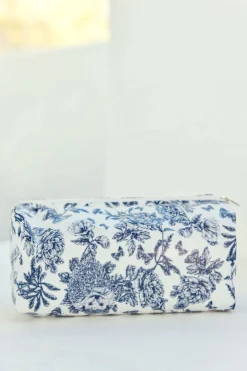 Tartine et Chocolat Trousse de toilette toile enduite Imprimé inspiration Toile de Jouy bleu| Toile De Jouy Bleu|Linges - Accessoires De Bain