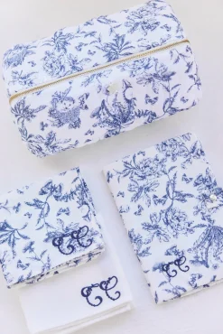 Tartine et Chocolat Trousse zippée Imprimé inspiration Toile de Jouy bleu| Toile De Jouy Bleu|Linges - Accessoires De Bain