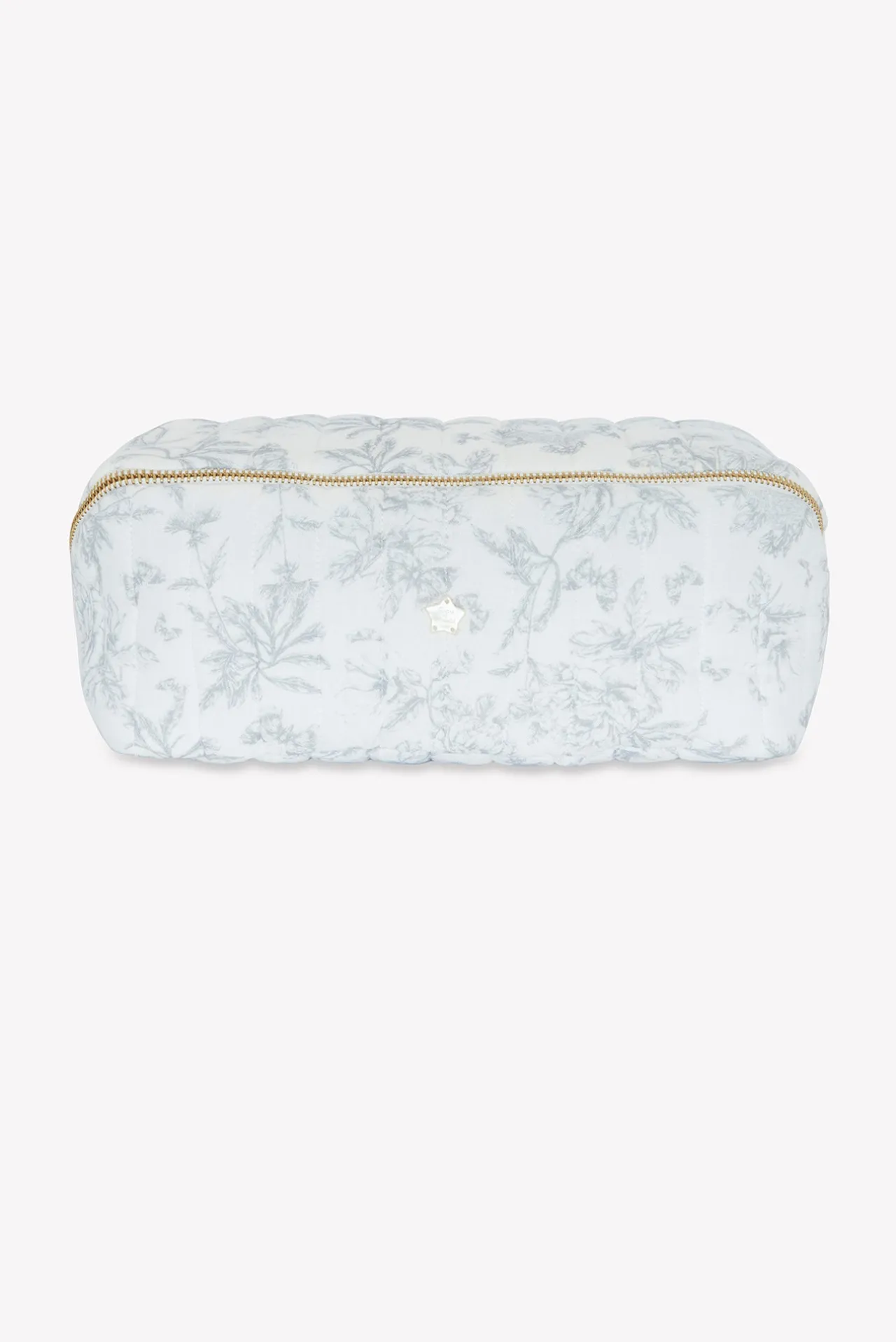 Tartine et Chocolat Trousse zippée Imprimé inspiration Toile de Jouy gris| Linges - Accessoires De Bain|Toile De Jouy Gris