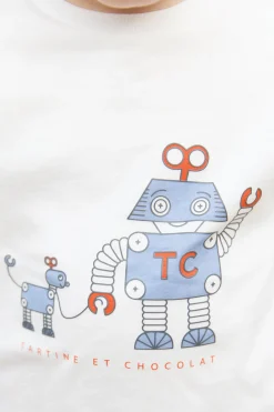 Tartine et Chocolat T-shirt Rouille illustration petit robot| T-Shirts - Polos