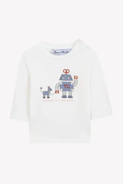 Tartine et Chocolat T-shirt Rouille illustration petit robot| T-Shirts - Polos