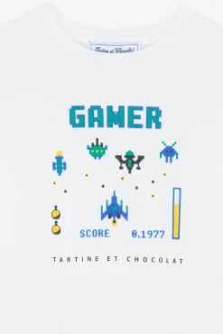 Tartine et Chocolat T-shirt Bleu électrique illustration gamer|Enfant T-Shirts - Polos