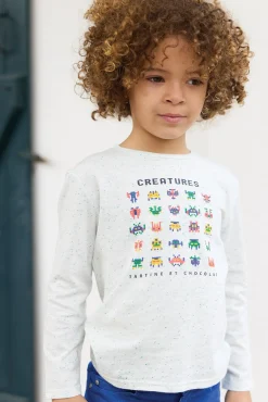 Tartine et Chocolat T-shirt Bleu électrique illustration créatures|Enfant T-Shirts - Polos