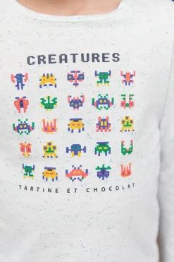 Tartine et Chocolat T-shirt Bleu électrique illustration créatures|Enfant T-Shirts - Polos