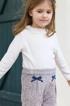 Tartine et Chocolat T-shirt Rose pâle col dentelle| T-Shirts - Blouses