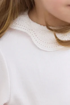 Tartine et Chocolat T-shirt Rose pâle col dentelle| T-Shirts - Blouses