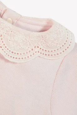 Tartine et Chocolat T-shirt Rose pâle col dentelle| T-Shirts - Blouses