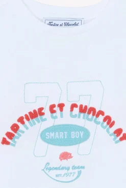 Tartine et Chocolat T-shirt Blanc illustration summer|Enfant T-Shirts - Polos