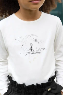 Tartine et Chocolat T-shirt Ecru illustration rêves étoilés|Enfant T-Shirts - Blouses