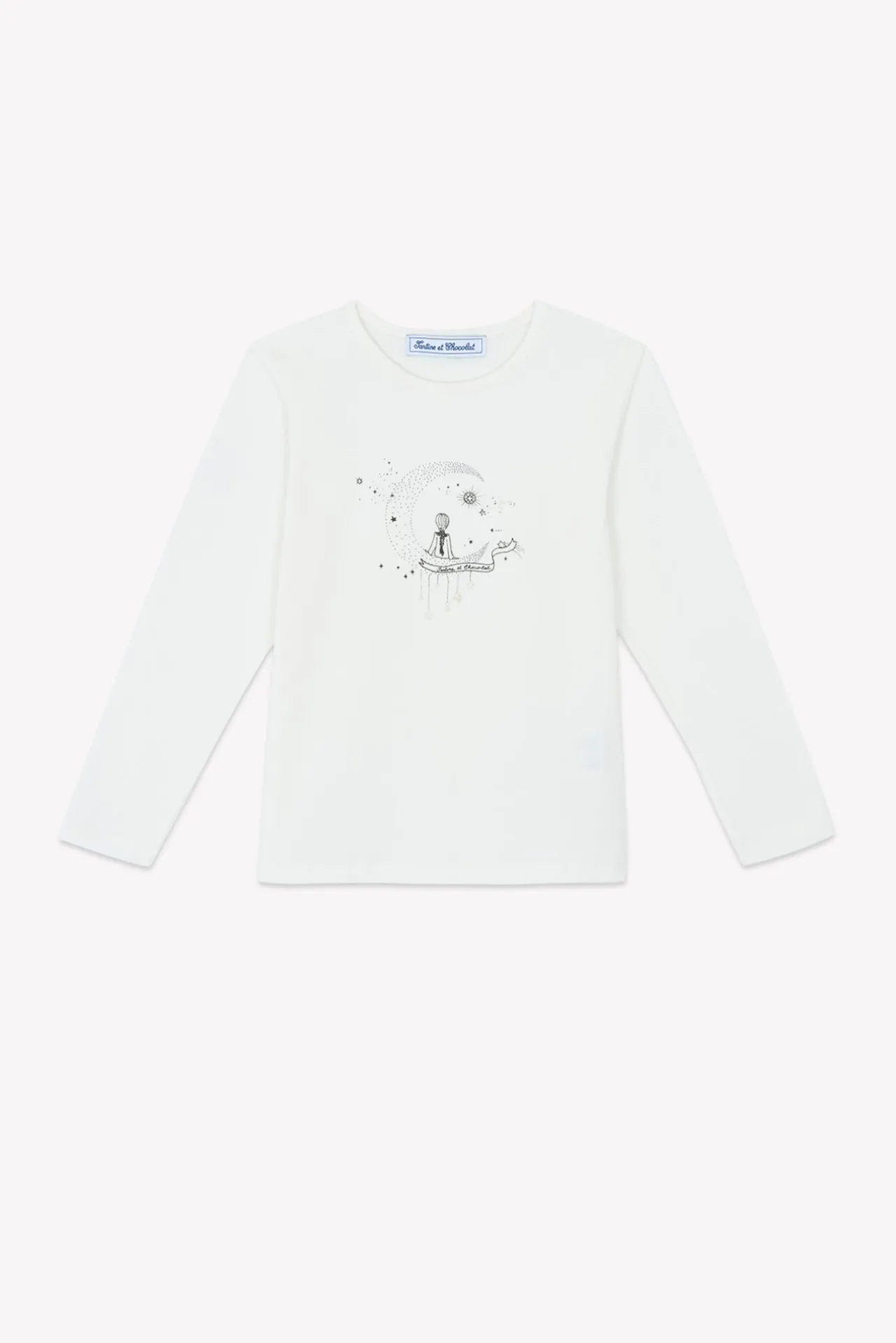 Tartine et Chocolat T-shirt Ecru illustration rêves étoilés|Enfant T-Shirts - Blouses
