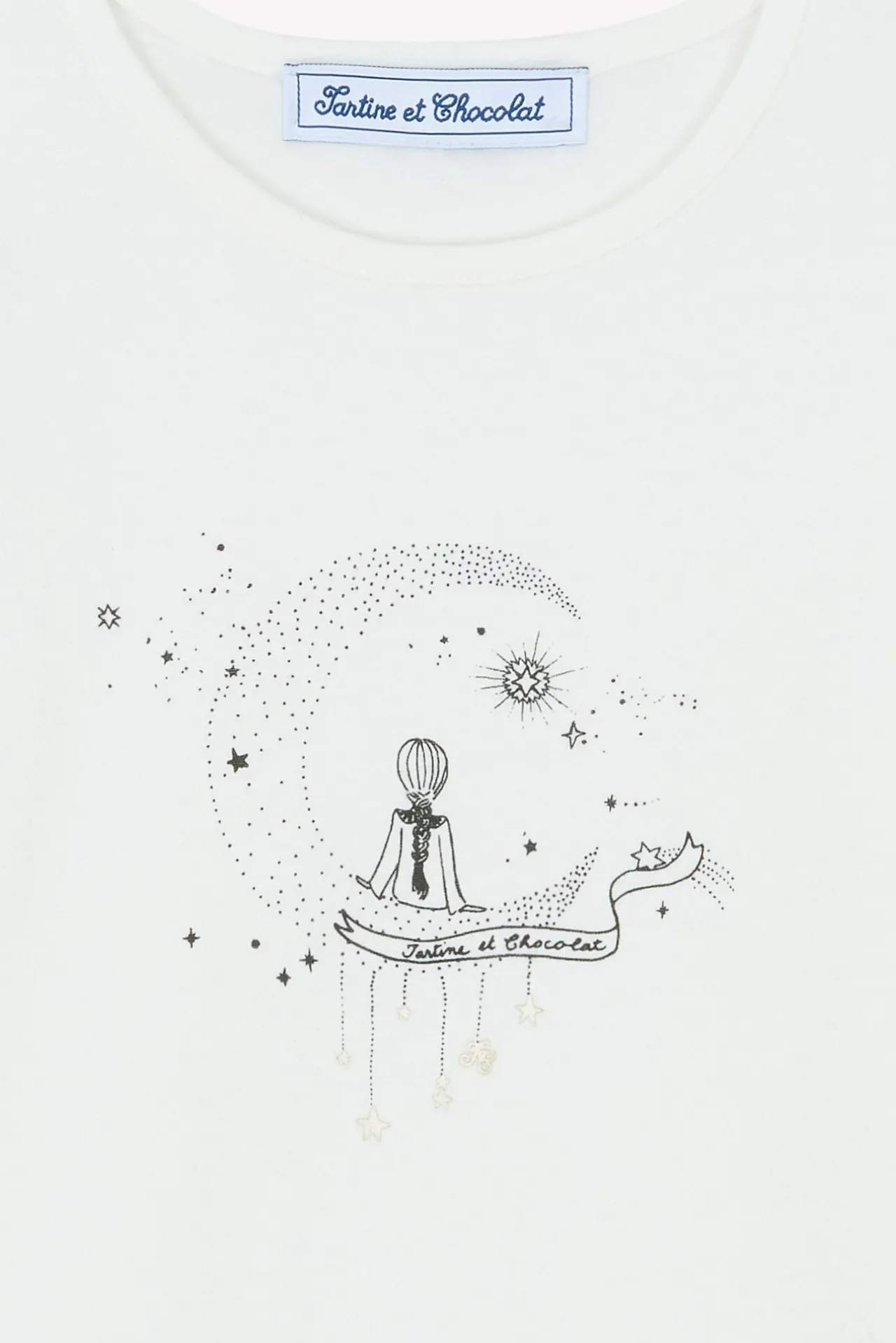 Tartine et Chocolat T-shirt Ecru illustration rêves étoilés|Enfant T-Shirts - Blouses