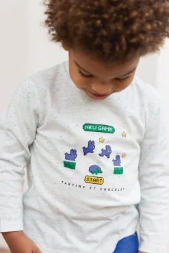 Tartine et Chocolat T-shirt Bleu électrique illustration new game| T-Shirts - Polos