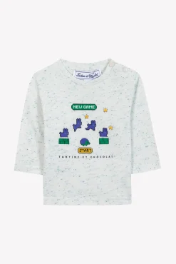 Tartine et Chocolat T-shirt Bleu électrique illustration new game| T-Shirts - Polos